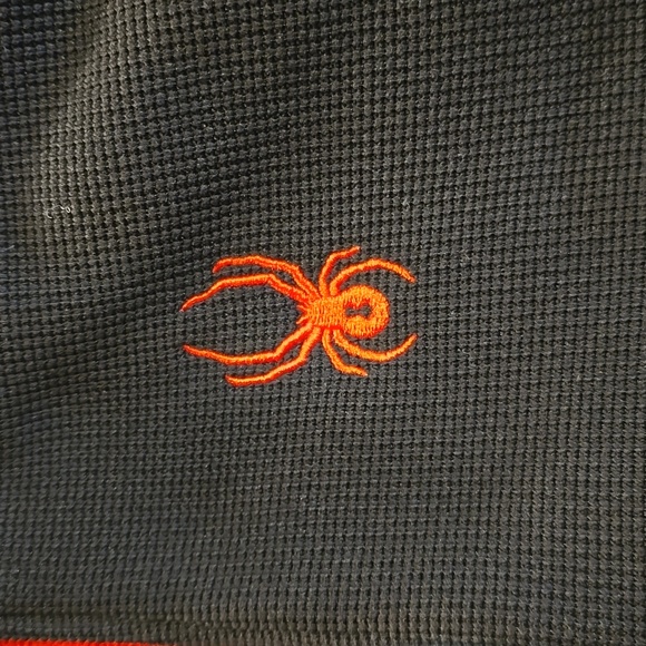 Spyder Men's Qtr Zip Black Pullover with Pockets and Microfleece Lining - Picture 2 of 10